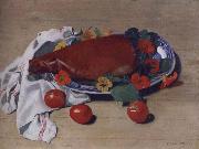 Still life with Ham and Tomatoes Felix Vallotton